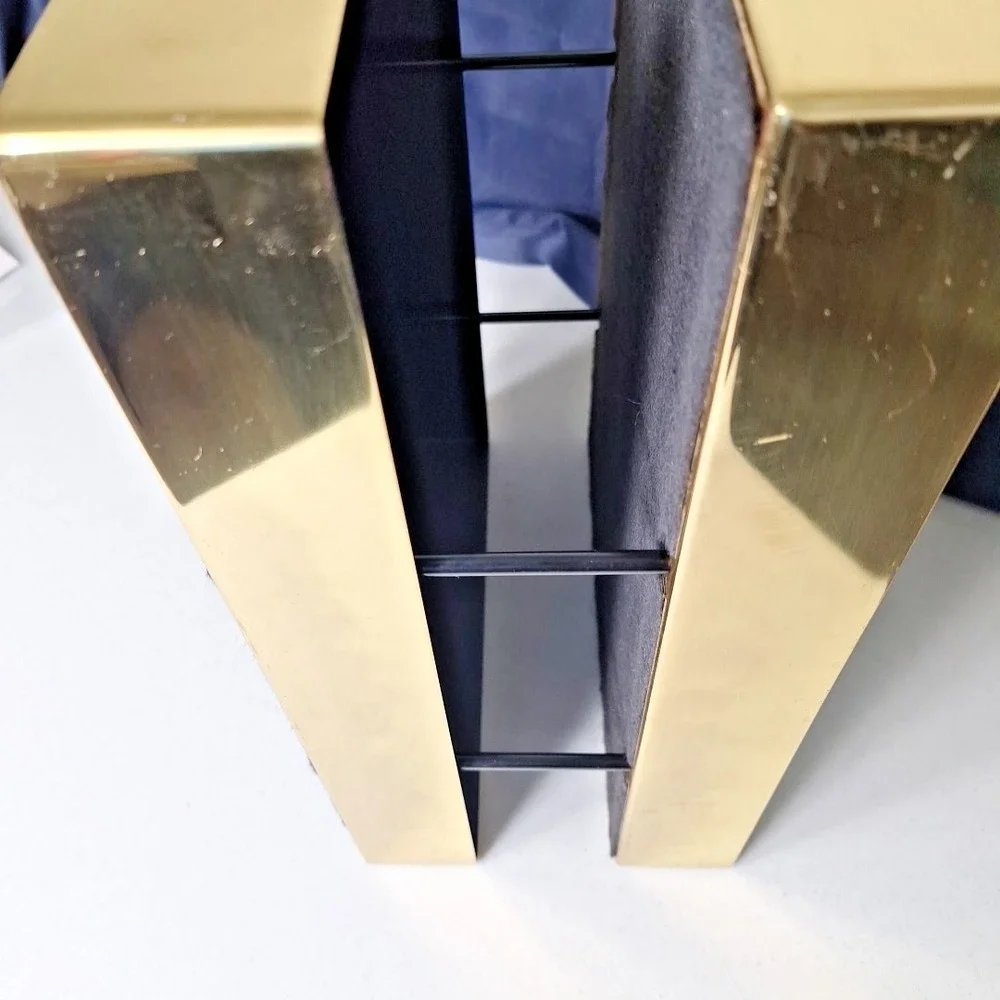 VTG Smokador Brass Full Heavy Metal Executive Double Letter Tray Mirror Finish